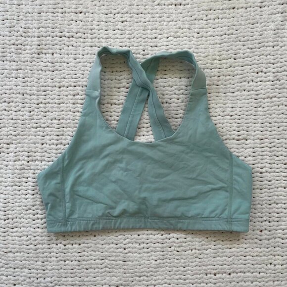 Lululemon Women's Blue Crossback Sports Bra - Size 12 - Picture 1 of 3